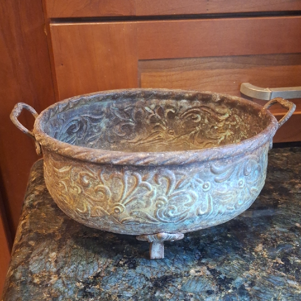 Antique Footed Embossed French Jardiniere